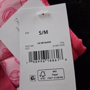 LIC Pink Ski Gloves for Kids